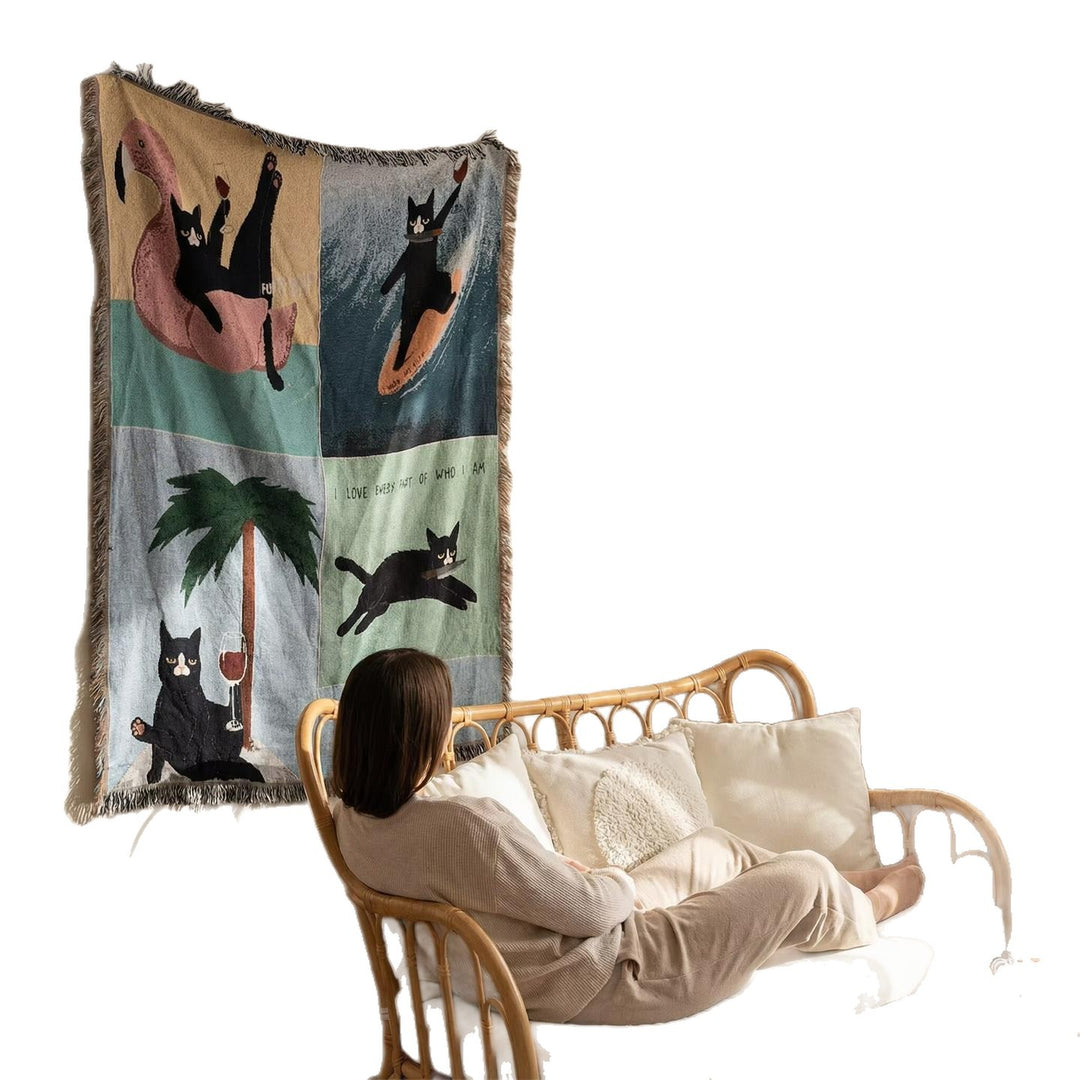 Cute Animal-Themed Decorative Tapestry