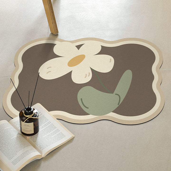 Floral Decorative Area Mat for Home Decor