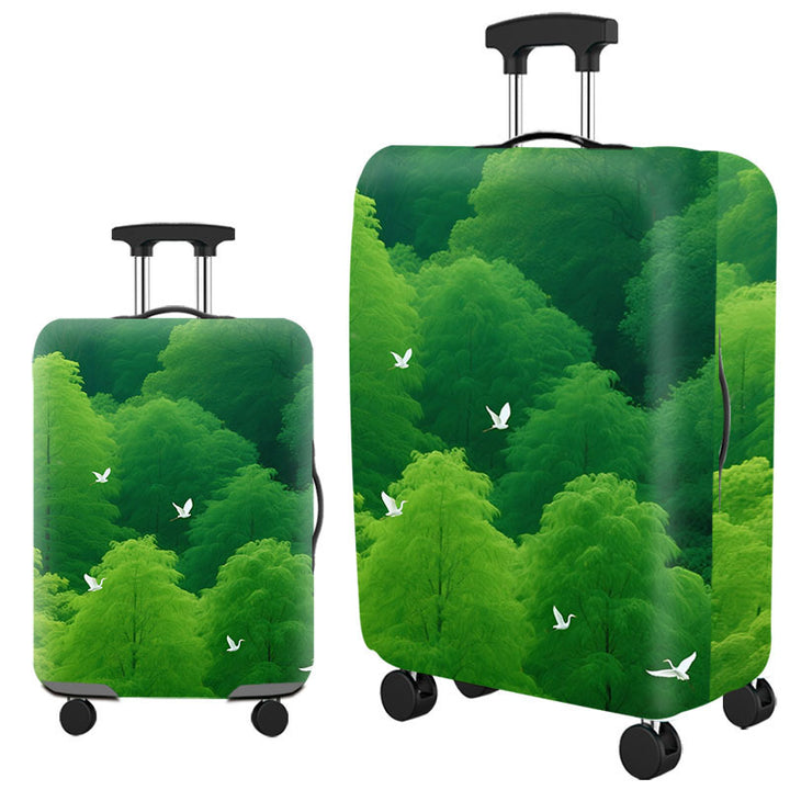 Tropical Leaf Print Hard Shell Luggage Kalsten