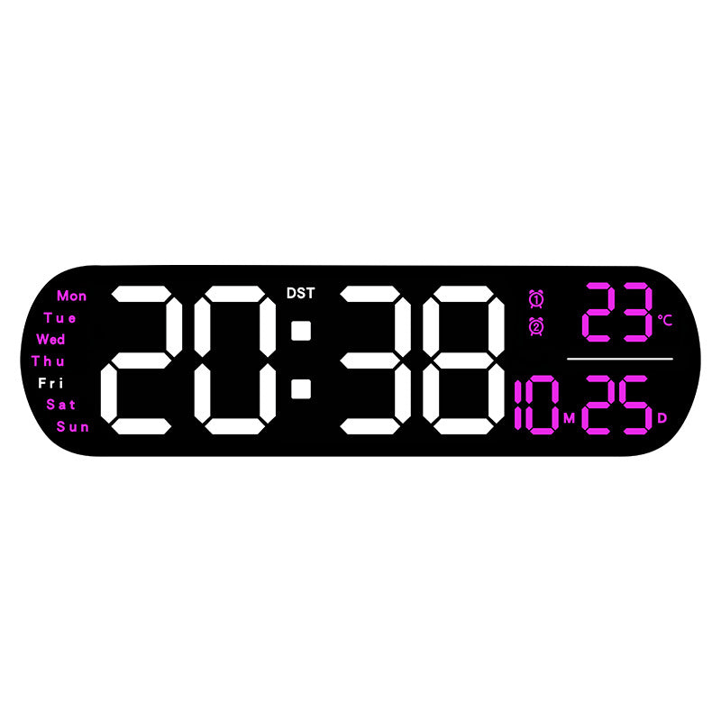 Digital LED alarm clock with large display and temperature display Kalsten
