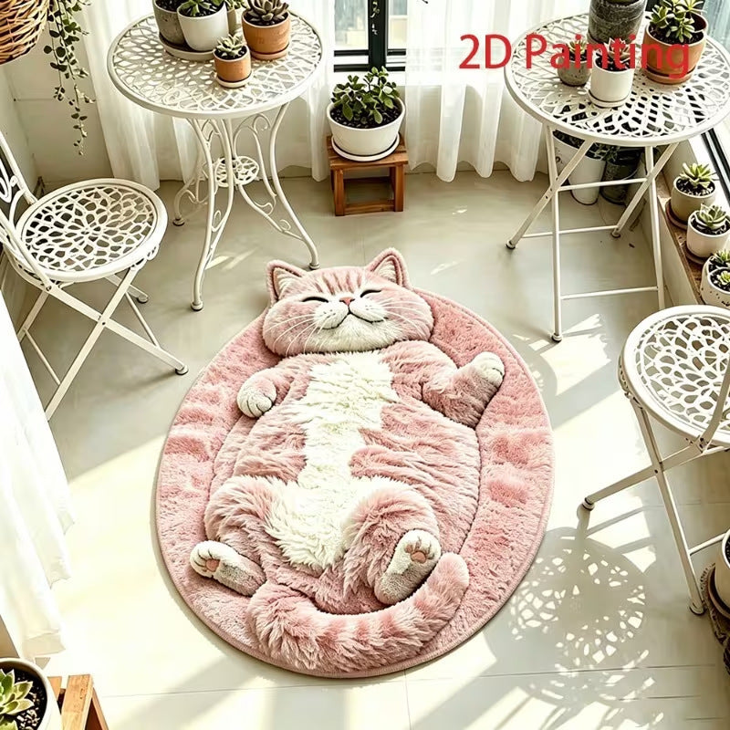 Cute Cat-Shaped Bath Mat