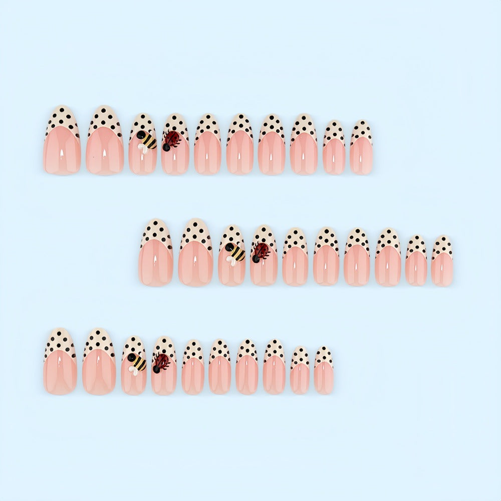 Nail Art Set with playful insect designs and polka dots Kalsten