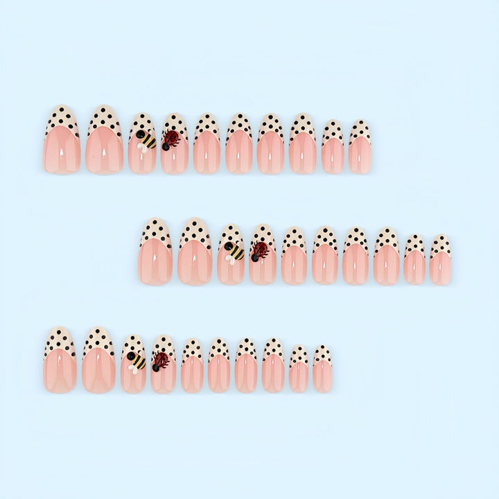 Nail Art Set with playful insect designs and polka dots Kalsten