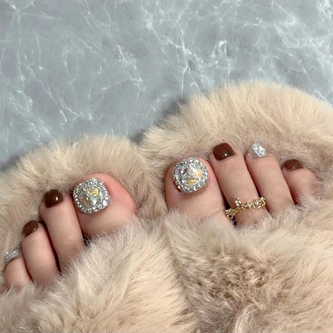Decorative Crystal-Embellished Press-On Nails Kalsten