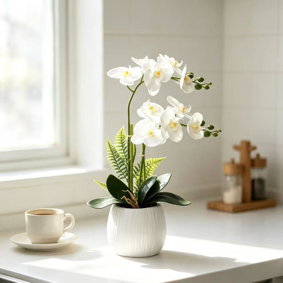 Faux Orchid Plant Arrangement for Home Decor
