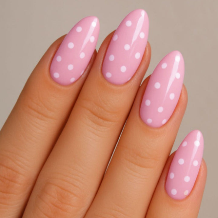 Custom Polka Dot Press-On Nail Tips Kalsten