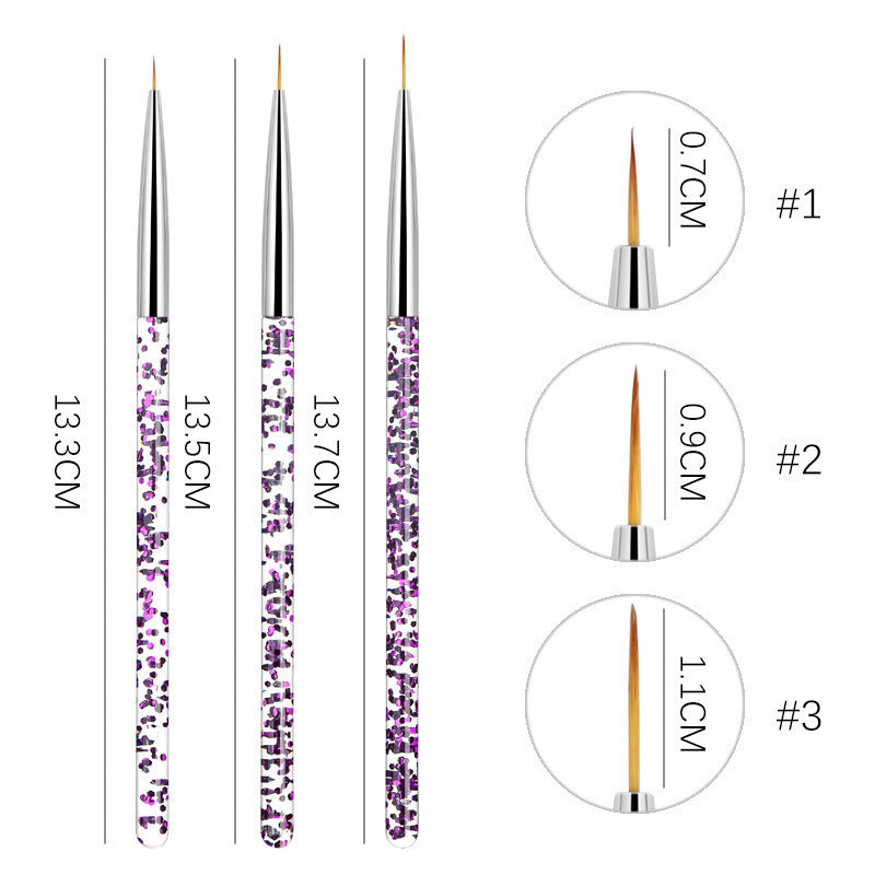 Fine Point Nail Art Detailing Brush Set Kalsten