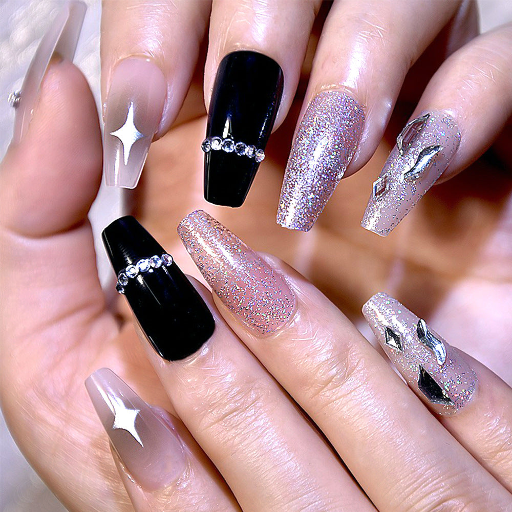 Festive Candy Cane Themed Press-On Nail Set Kalsten