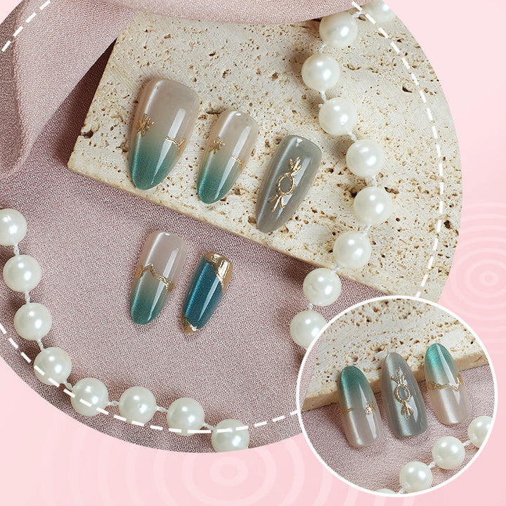Glamourous Artistic Press-On Nail Set Kalsten