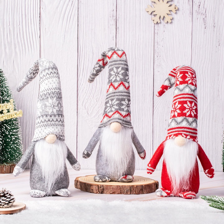 Decorative Christmas gnome with knitted hat Kalsten
