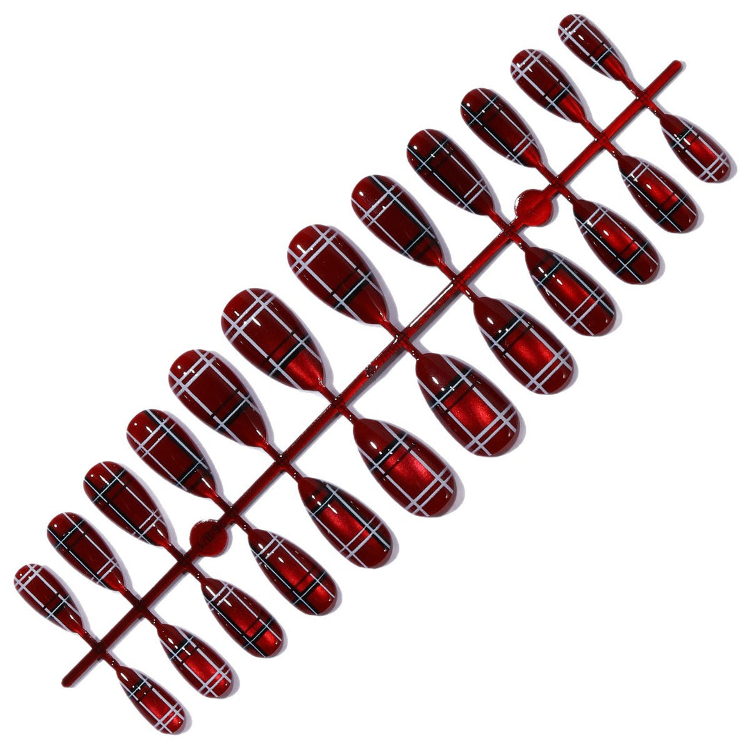Trendy Plaid Nail Art Extensions Kalsten