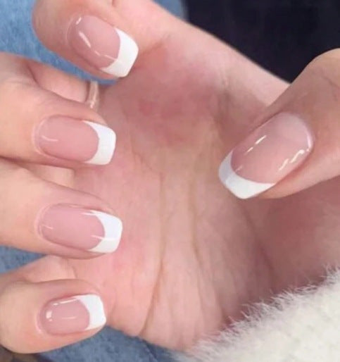 French Tip Acrylic Nail Extensions Kalsten