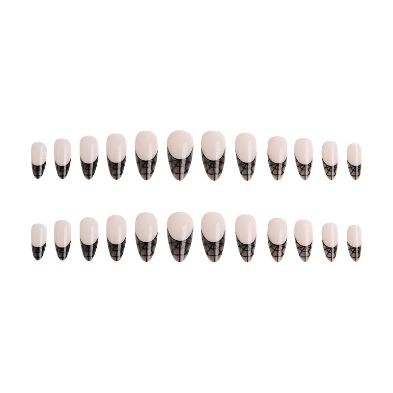 Artful nail tips with elegant spider web pattern Kalsten