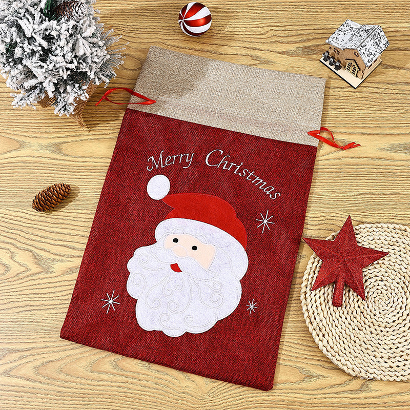 Festive Christmas gift sack with snowman motif Kalsten
