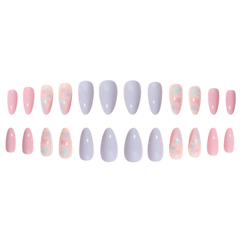Heart-Detail Stiletto Press-On Nails Kalsten