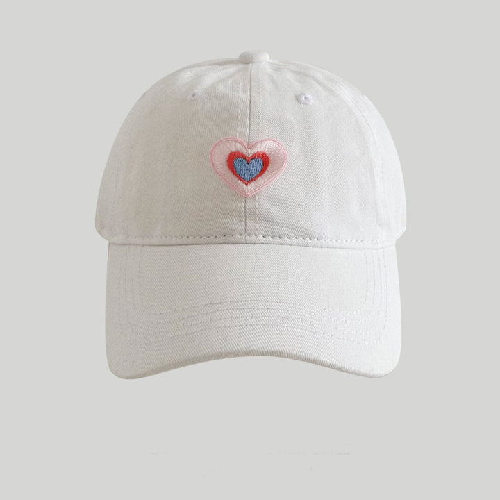 Embroidered Heart Cap