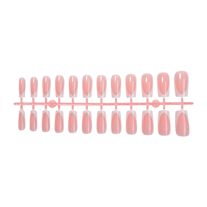 Artificial nail set with elegant design and glitter accents Kalsten