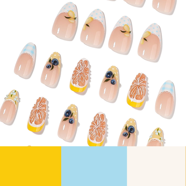 Artistic Nail Extensions with Creative Floral Design Kalsten