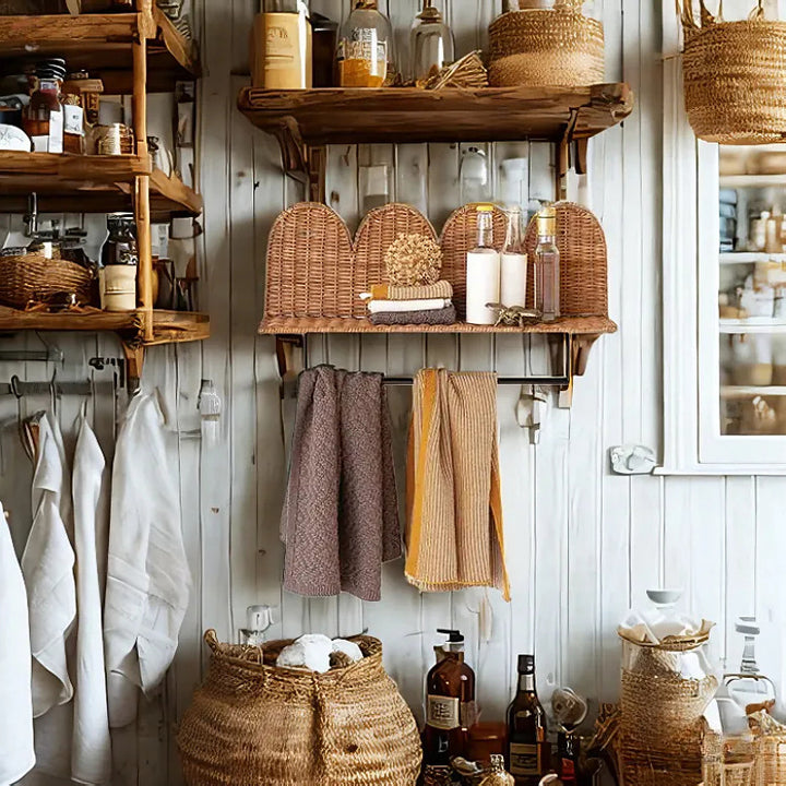 Wall shelf with woven design Kalsten
