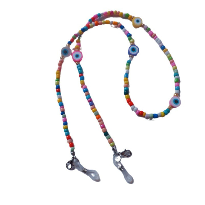 Colorful glasses holder chain with eye motifs Kalsten