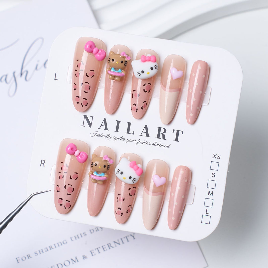 Decorative 3D Butterfly Press-On Nails Kalsten