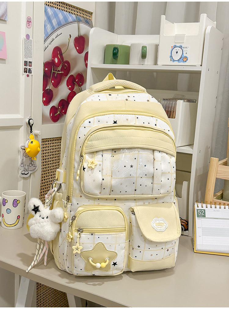 Playful Star Patterned School Backpack Kalsten
