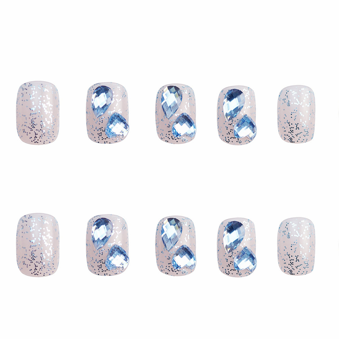 Elegant Metallic Press-On Nail Set