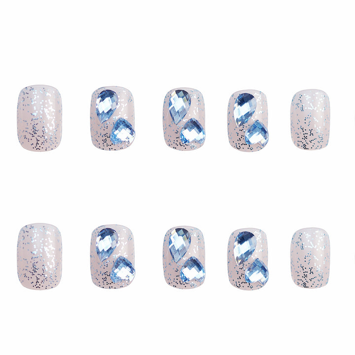 Elegant Metallic Press-On Nail Set
