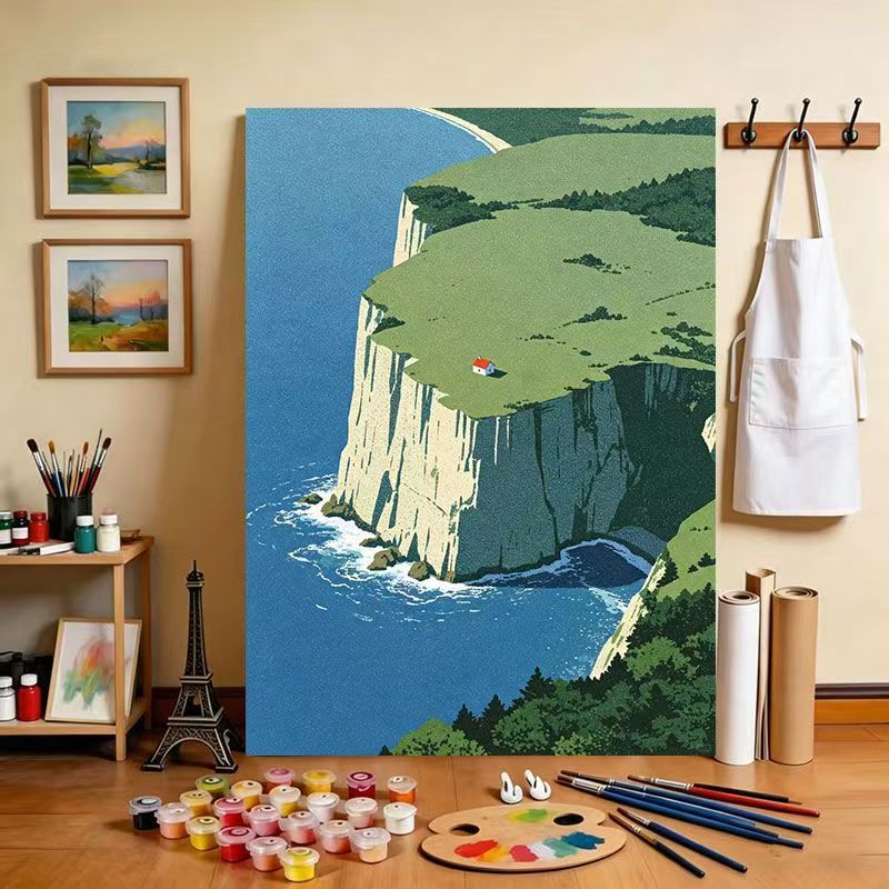 Tropical Island Landscape Canvas Art Print Kalsten