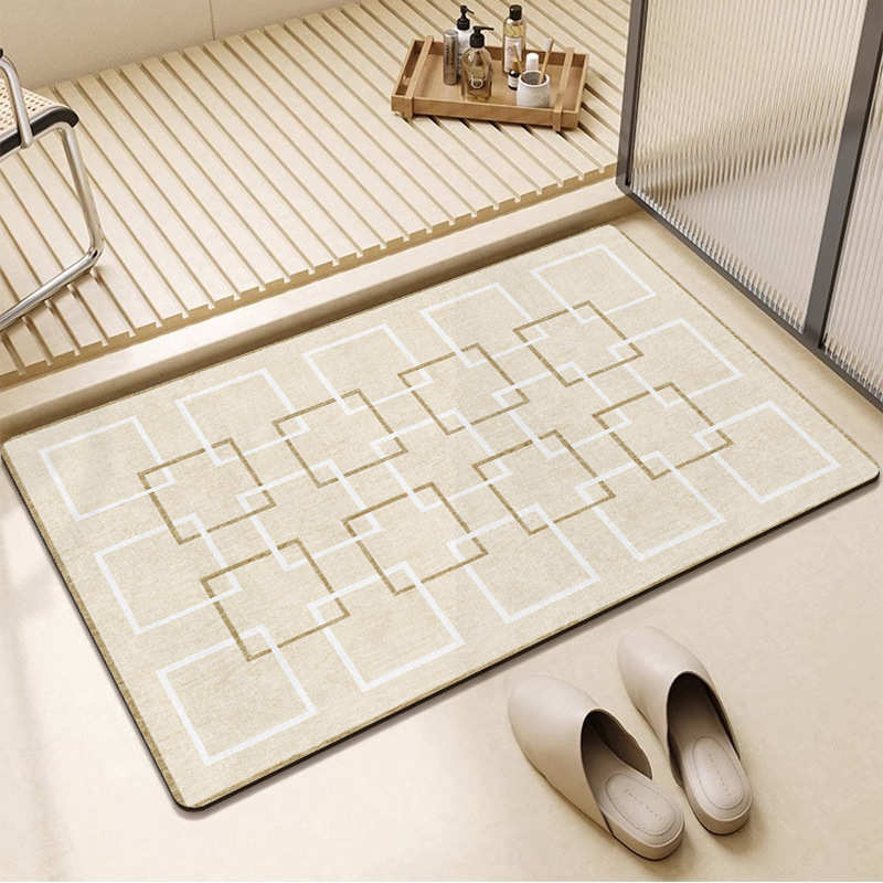 Abstract Patterned Non-Slip Bath Mat