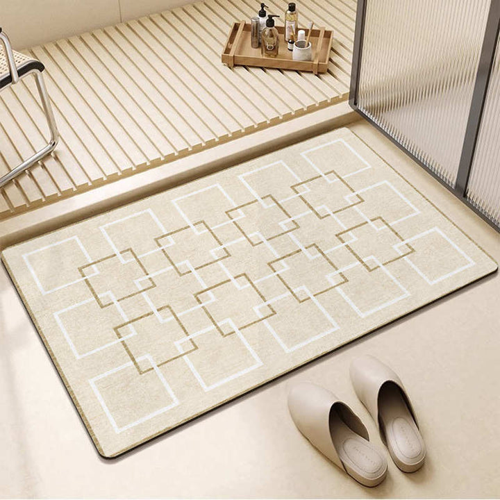 Abstract Patterned Non-Slip Bath Mat