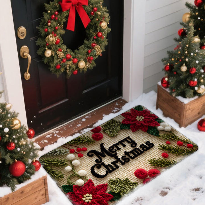 Festive Indoor Outdoor Welcome Mat Kalsten