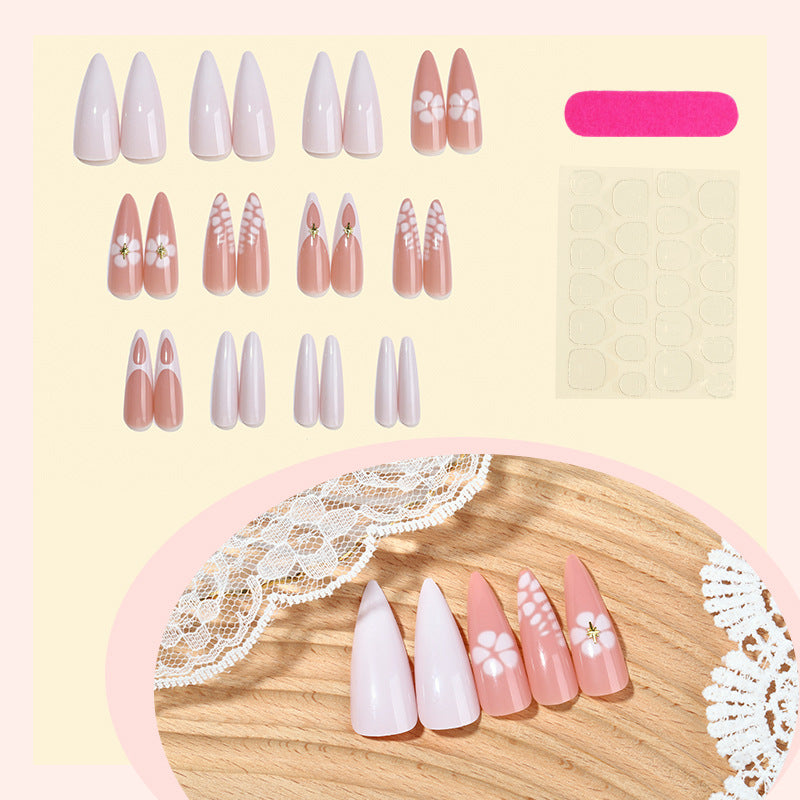 Artistic Floral Press-On Nail Set kalsten 1788495052