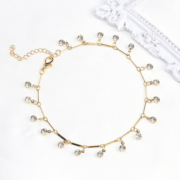 Elegant Crystal Chain Anklet Kalsten