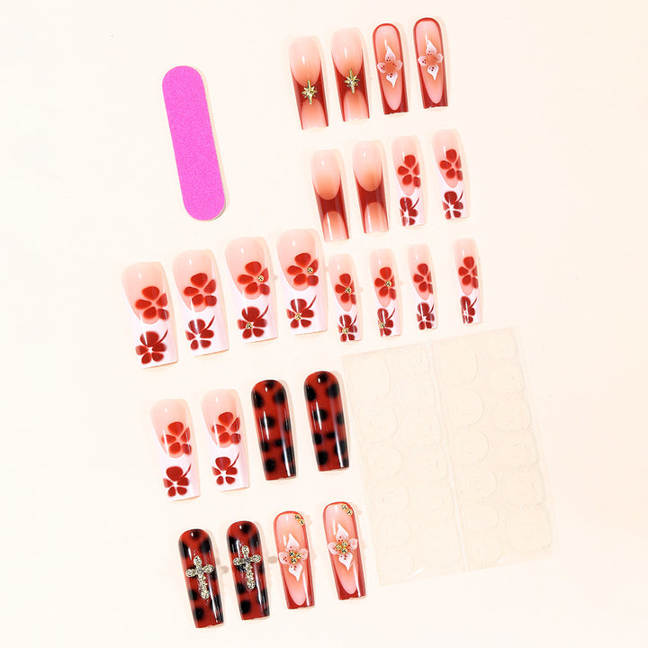 Decorative 3D Floral and Cross Nail Art Extensions Kalsten