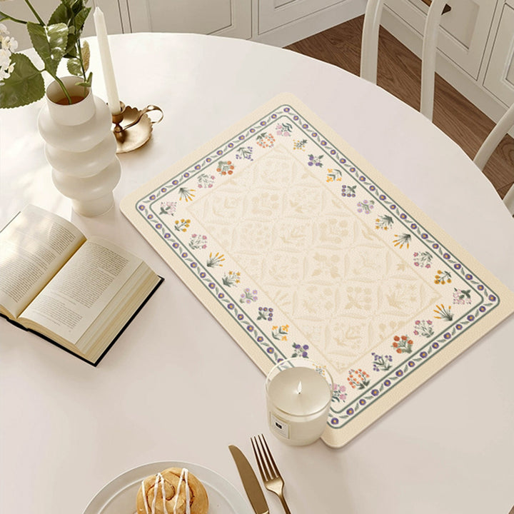 Floral Design Kitchen Mat Kalsten