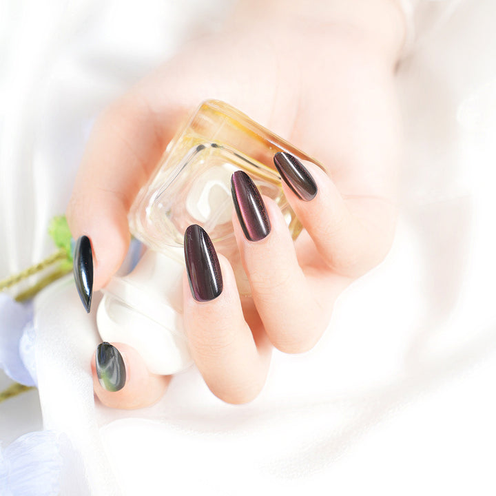 Glossy Metallic Press-On Nail Set Kalsten