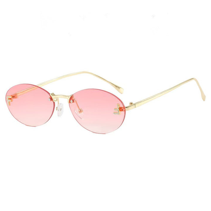 Sleek Metal Oval Sunglasses Kalsten