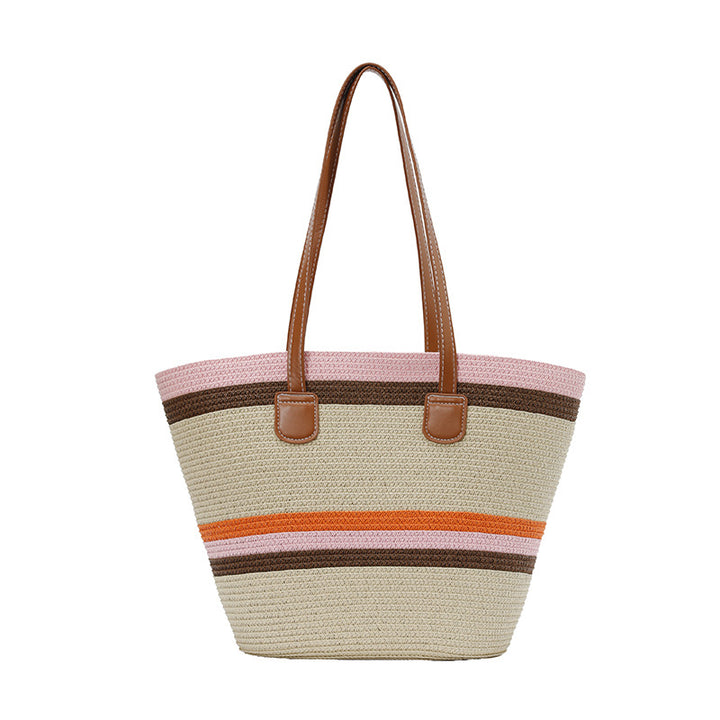 WoColorful Straw Beach Tote Bag Kalsten