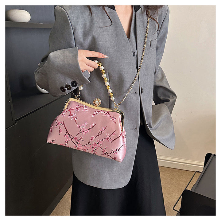 Floral Print Evening Clutch