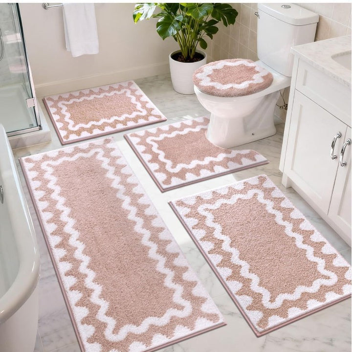 Soft Cotton Bathroom Mat Set