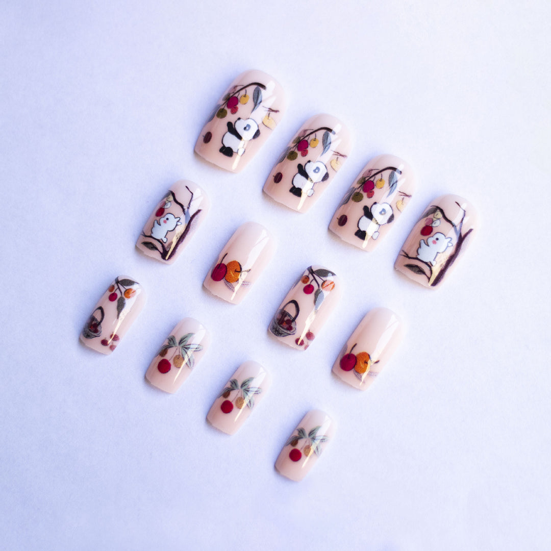 Artistic Nature-Inspired Nail Art Set