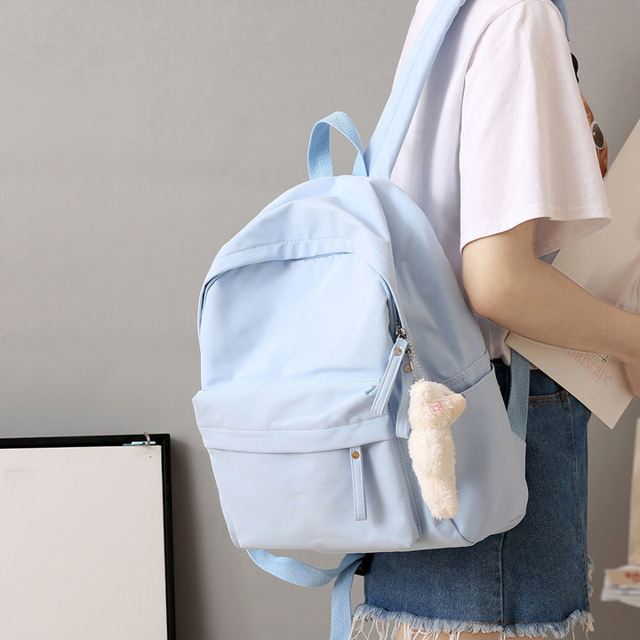 Casual Backpack with Plush Keychain Kalsten