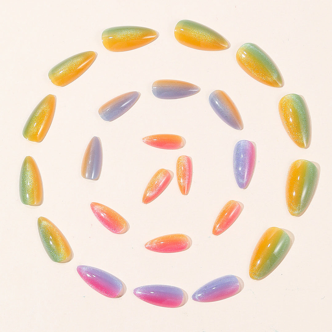 Iridescent Glitter Nail Art Extensions Kalsten