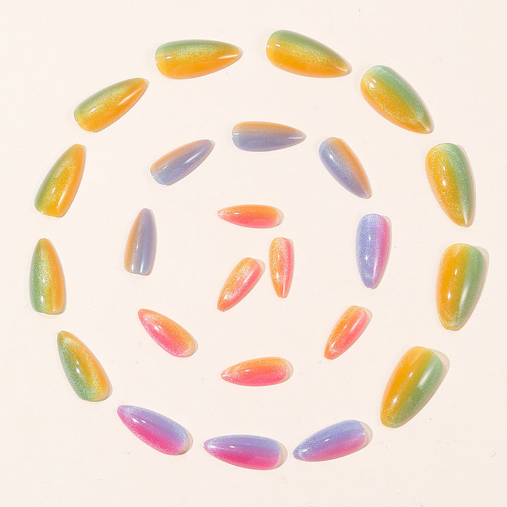 Iridescent Glitter Nail Art Extensions Kalsten