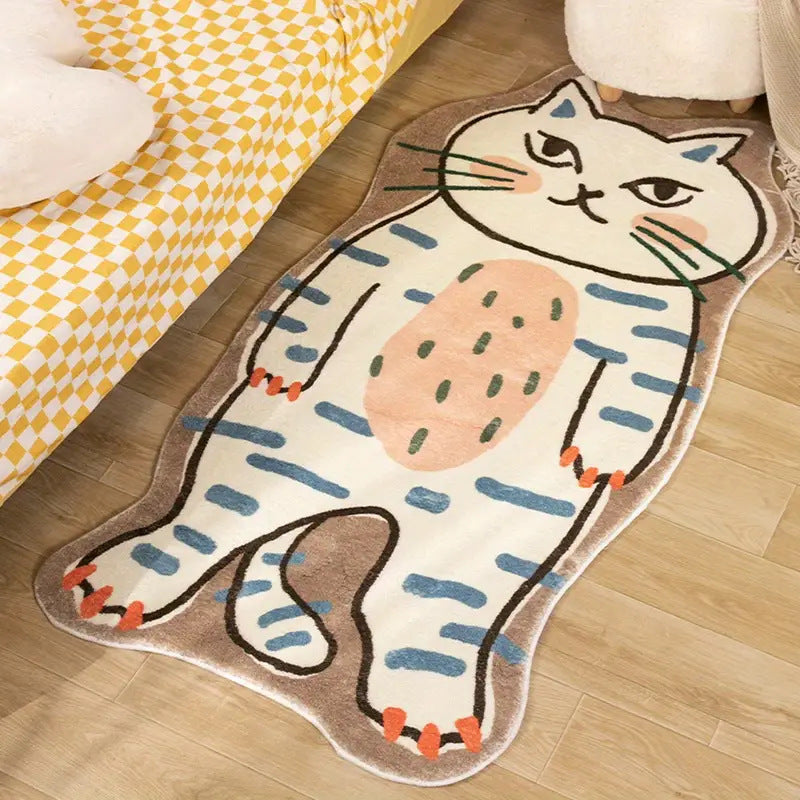 Cartoon Cat Shaped Area Rug