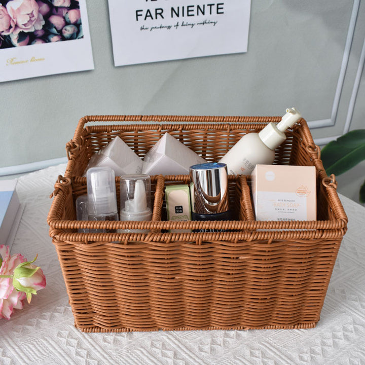 Versatile Woven Storage Organizer with Compartmentalized Design Kalsten