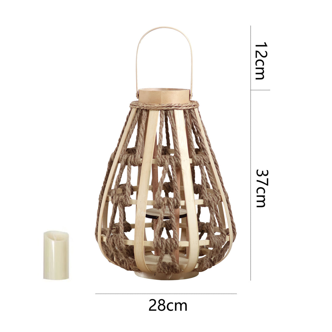 Decorative lantern made of rattan Kalsten