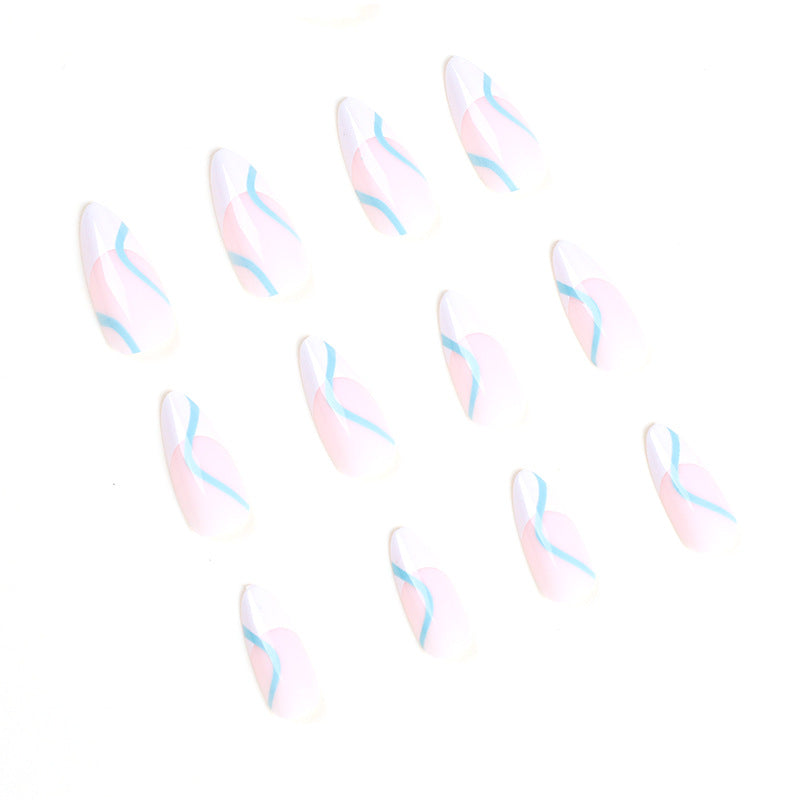 Artful Nail Extensions in an Elegant Design with Colorful Accents Kalsten