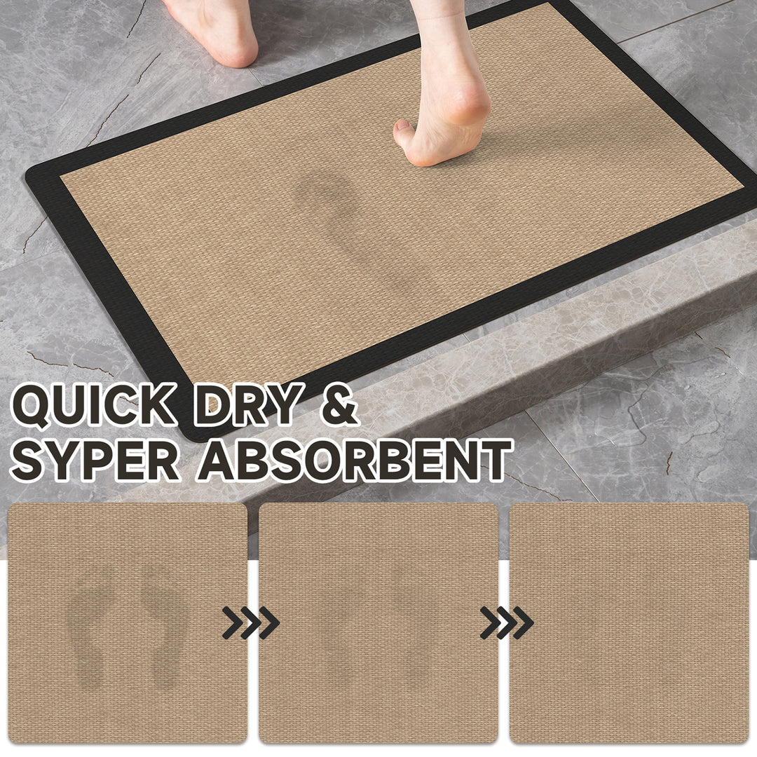 Modern Textured Bath Mat Kalsten